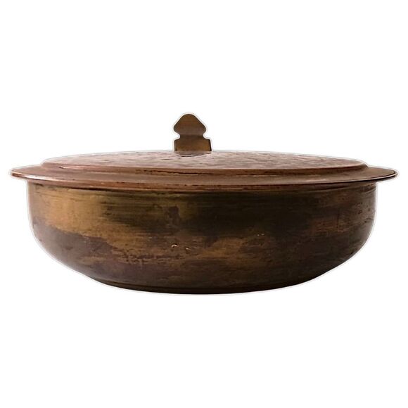 Vintage Silent Butler Table Sweeper Crumb Catcher Holland Copper Brass Wooden - Picture 11 of 16